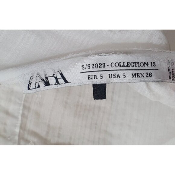 ZARA TOP WITH CHEST DETAIL - LIMITED EDITION CREAM SIZE S - Picture 7 of 9